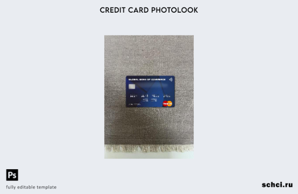 цифровая загрузка Шаблон лицевой стороны карты Mastercard Global Bank of Commerc